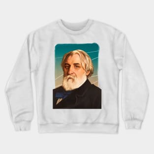 Russian Novelist Ivan Turgenev illustration Crewneck Sweatshirt